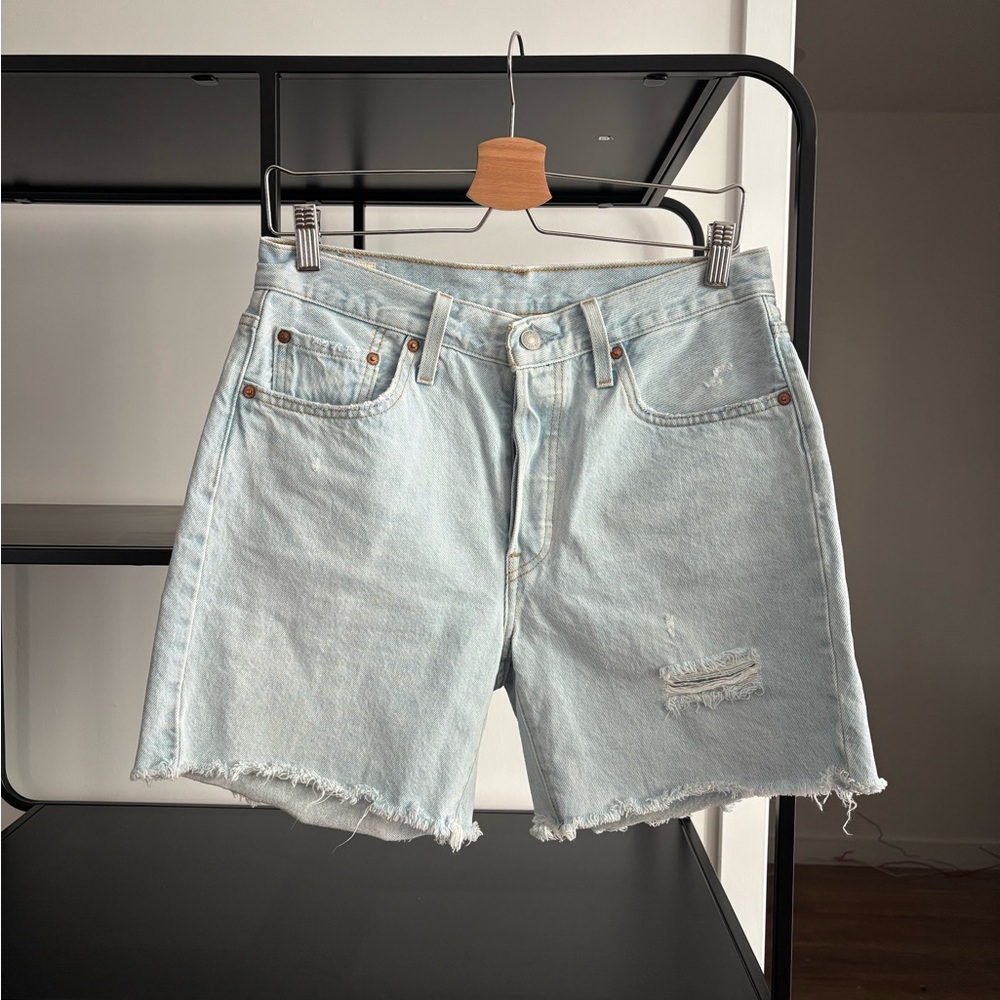 501 Mid Thigh Short in Luxor Focus